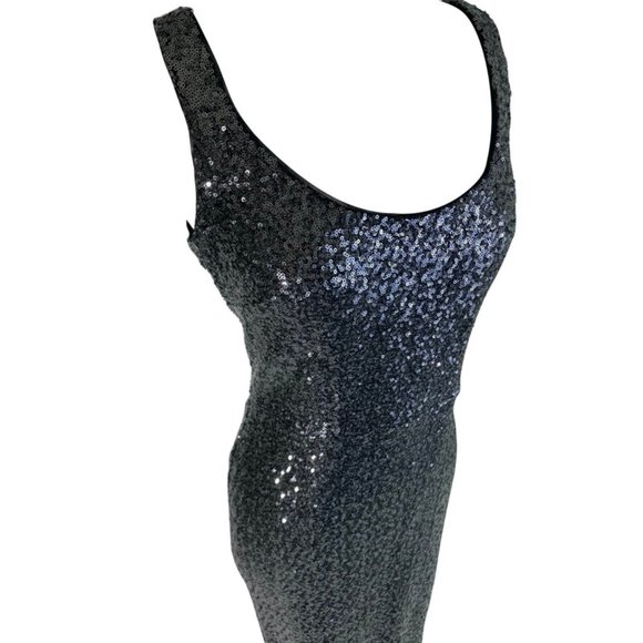 Ralph Lauren Sequin Maxi Long Dress Black Grey NWT - Picture 3 of 8